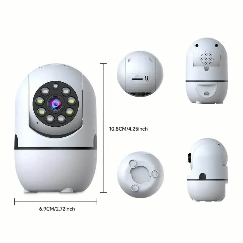 2-Pack: Wireless Security Cameras – 355° Rotation, Night Vision, Motion Detection, Two-Way Audio