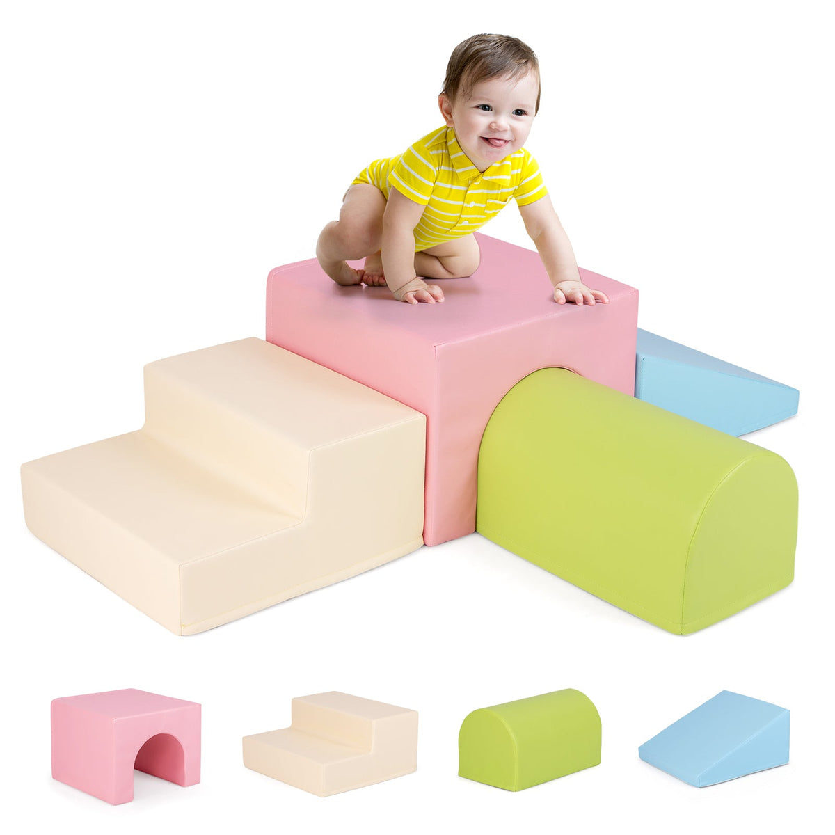 Climb and Crawl Foam Block Play Set for Infant Baby