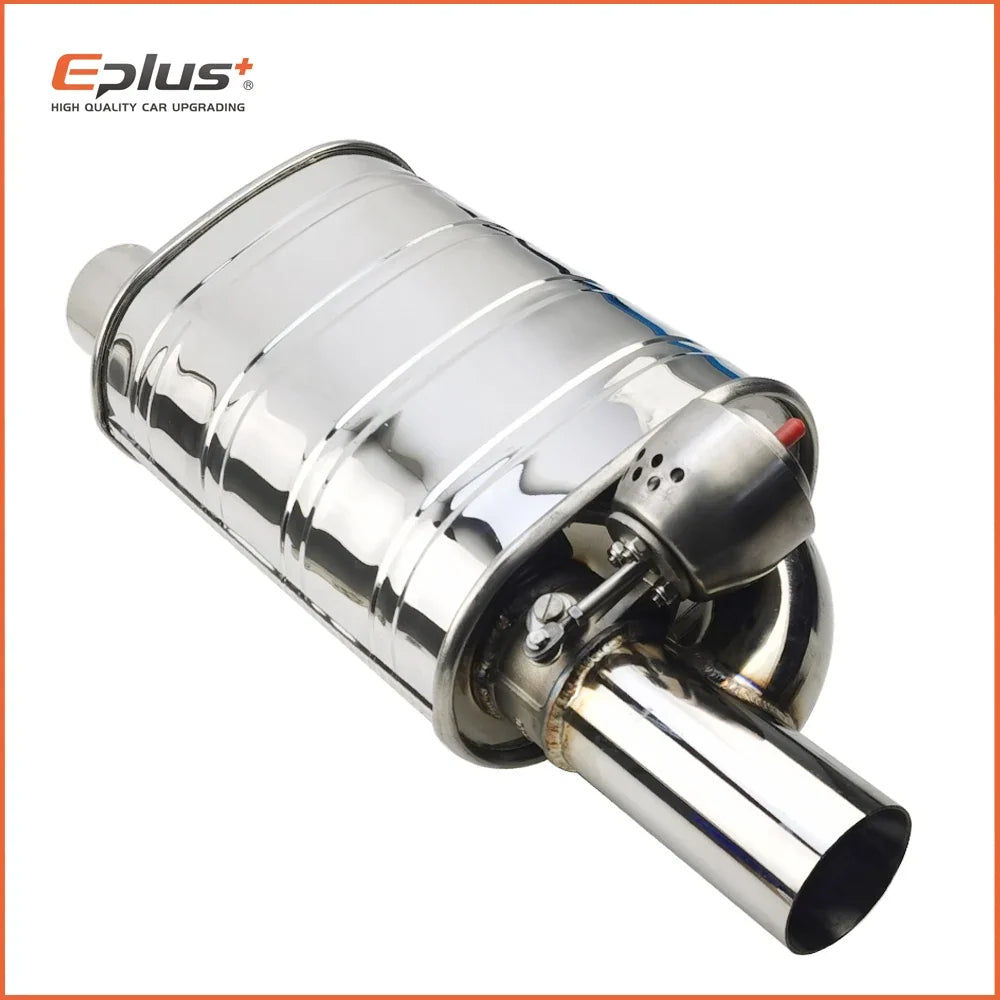 EPLUS Stainless Steel Remote Control Exhaust Vacuum Valve | Variable Silencer for Universal 51 63 76 mm Pipes