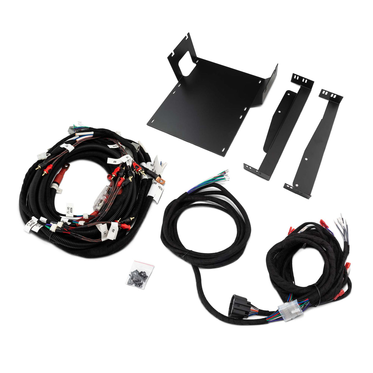 Jeep JK Plug and Play Harness for JK-SBAR Overhead Bar System, Amplifier and SQBASS Underseat Subwoofer DS18