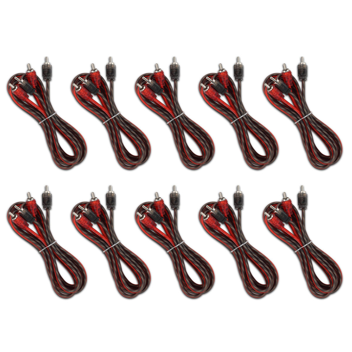 6 ft Ultra Flex 100% OFC RCA Cable Wire – 10-Pack DS18
