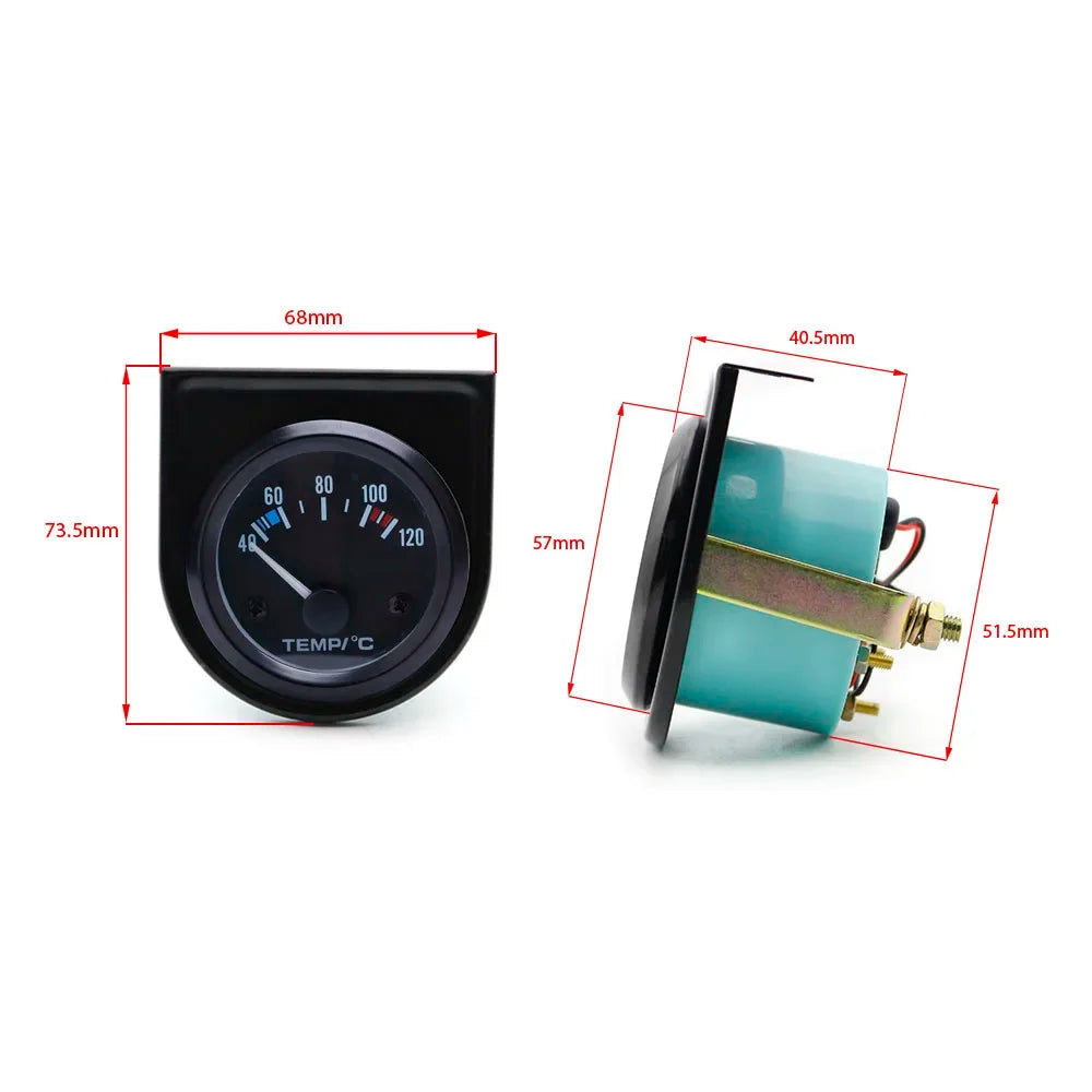 2" 52mm Car Pointer Water Temperature Gauge 40-120 Celsius | Water Temp Gauge Car Meter