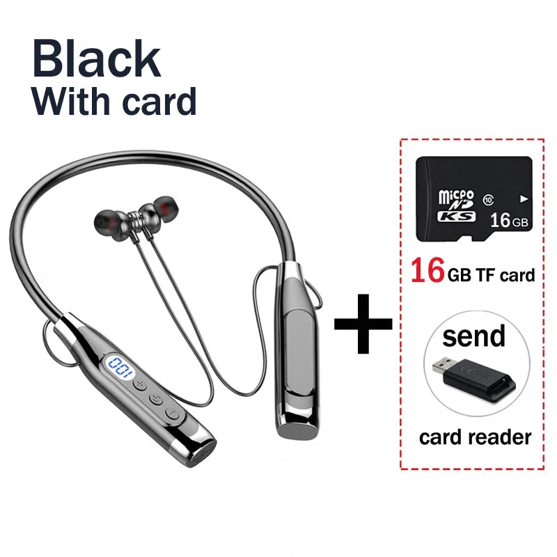 Wireless Headphones Neckband Bluetooth Earphone With Microphone Long Battery Auriculares High Quality Headset Sport For TF Card