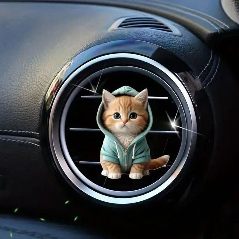 Cat Car Vent Clip Air Freshener Diffuser | Pink or Green