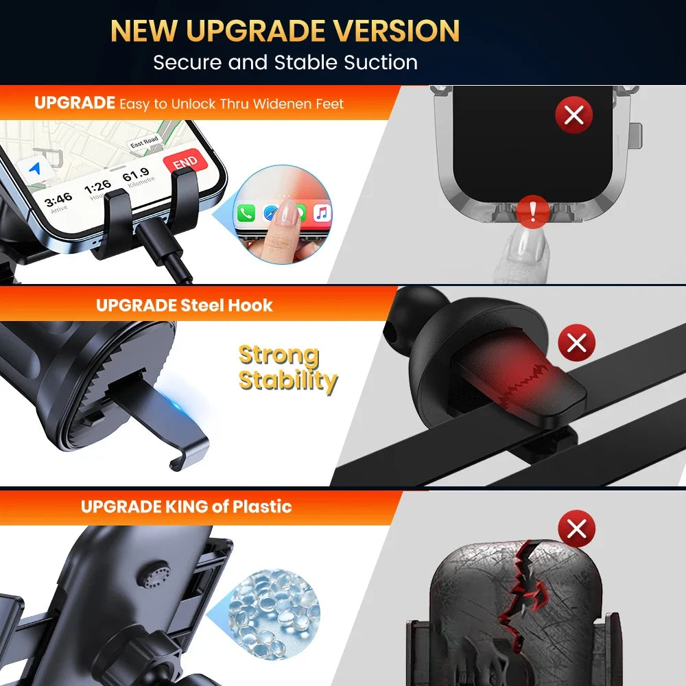 TOPK Car Phone Holder Mount | Air Vent Upgrade Auto-Locking Hook Clip MyPetiteCar.com