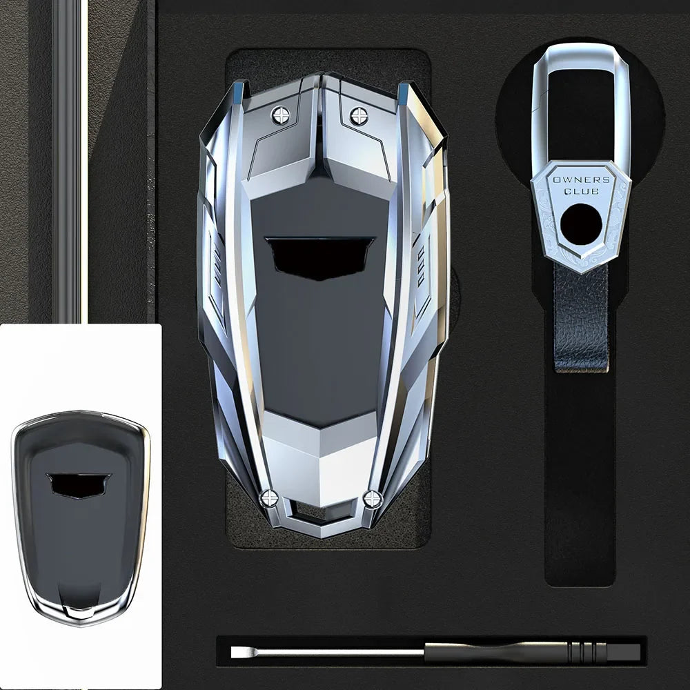 Car Key Shell Case Cover for Cadillac ATS CT6 CTS DTS XT5 Escalade ESV SRX STS XTS ELR 2014 - 2018 Remote Key Holder Keychain MyPetiteCar.com