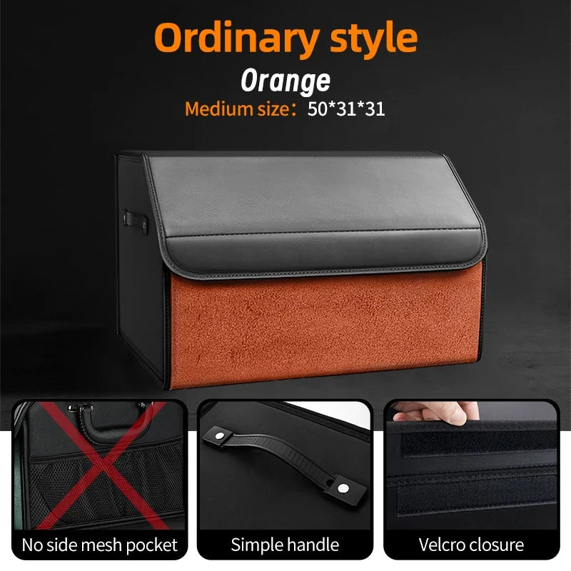 Car Trunk Organizer | Large Capacity Suede Foldable Storage Box MyPetiteCar.com