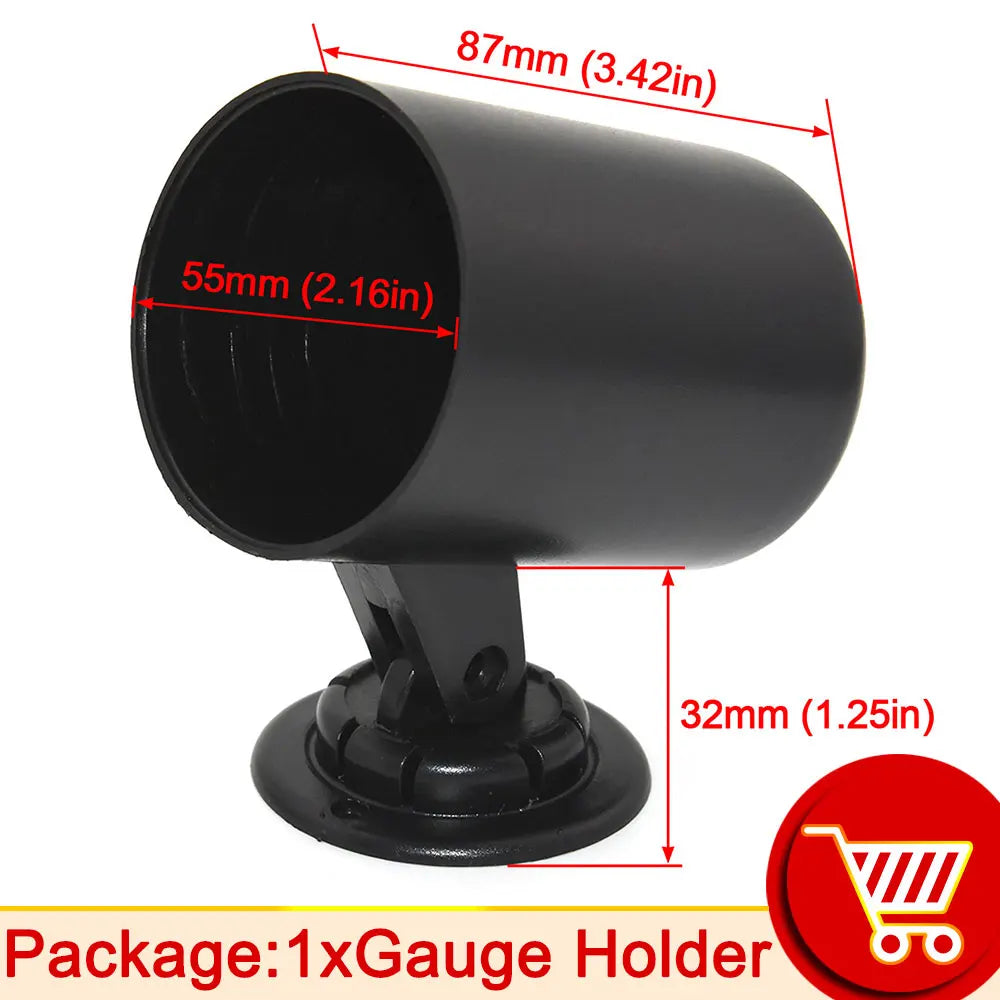 52mm 20 LED Digital Car Gauge Set | Multi-Function Tachometer, Boost, Temp & Pressure Monitor