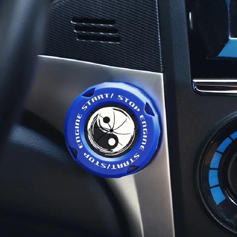 Car Engine Start Button Cover, ABS Protective Ring
