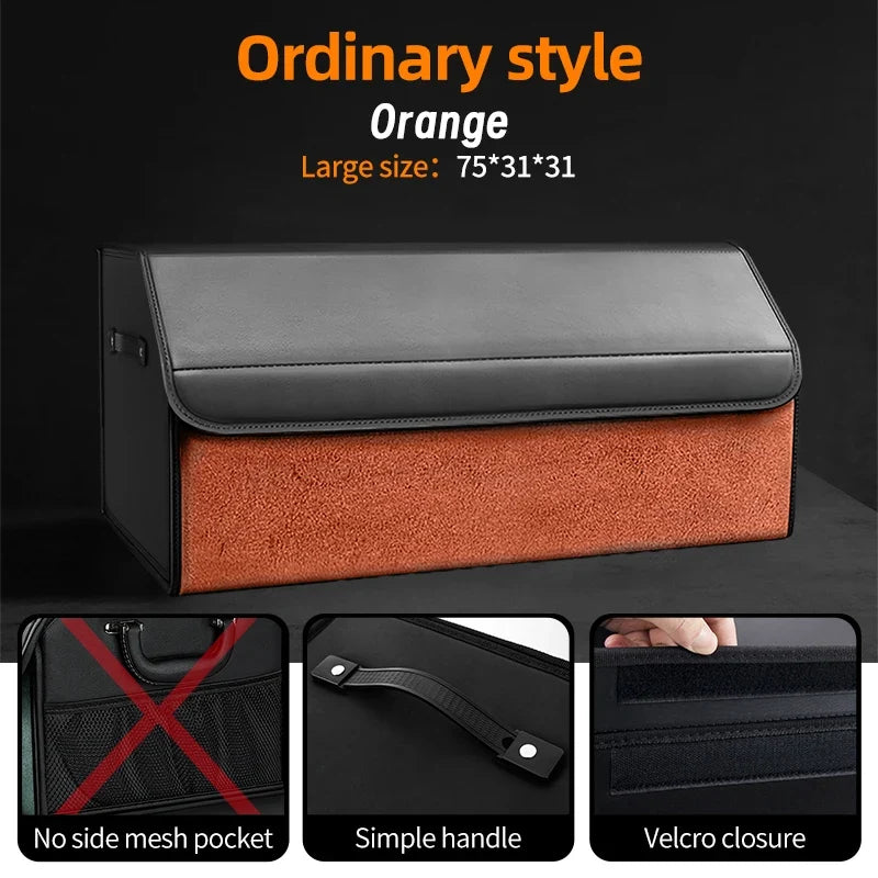 Car Trunk Organizer | Large Capacity Suede Foldable Storage Box MyPetiteCar.com
