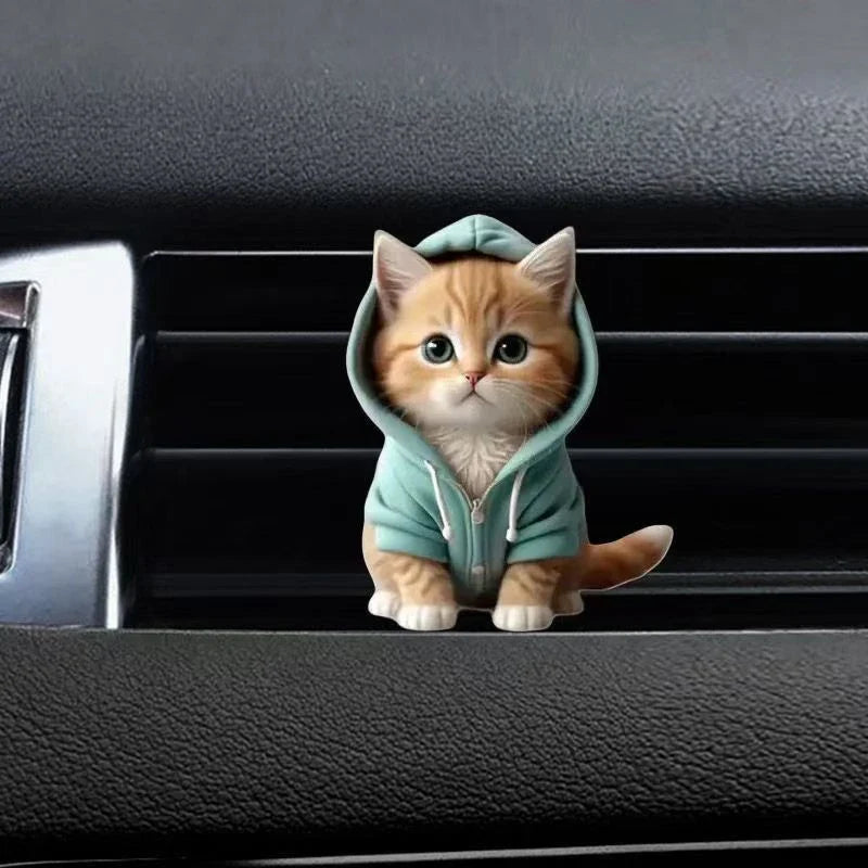 Cat Car Vent Clip Air Freshener Diffuser | Pink or Green