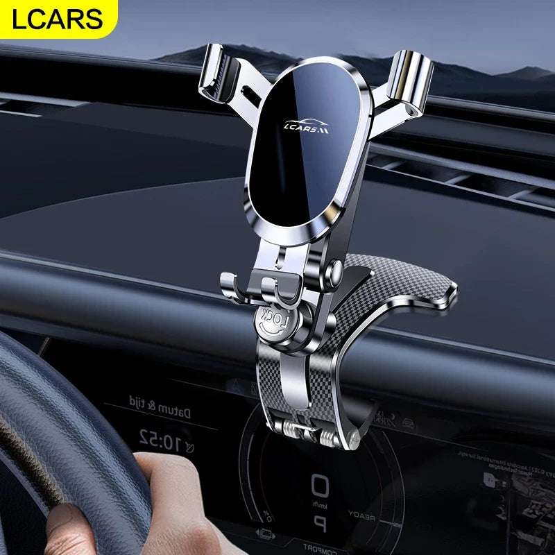 Car Phone Holder Mobile Phone Car Support Smart Phone Clip Dashboard Multi-functional Fixed Navigation Bracket Strong Steady MyPetiteCar.com