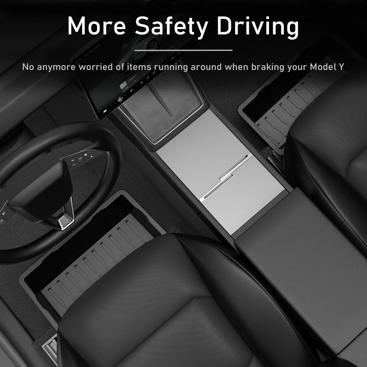 Organizer Bins Front / Rear / Full Set for Tesla Model Y Juniper 2025+