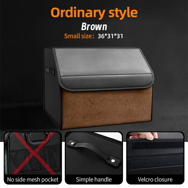 Car Trunk Organizer | Large Capacity Suede Foldable Storage Box MyPetiteCar.com