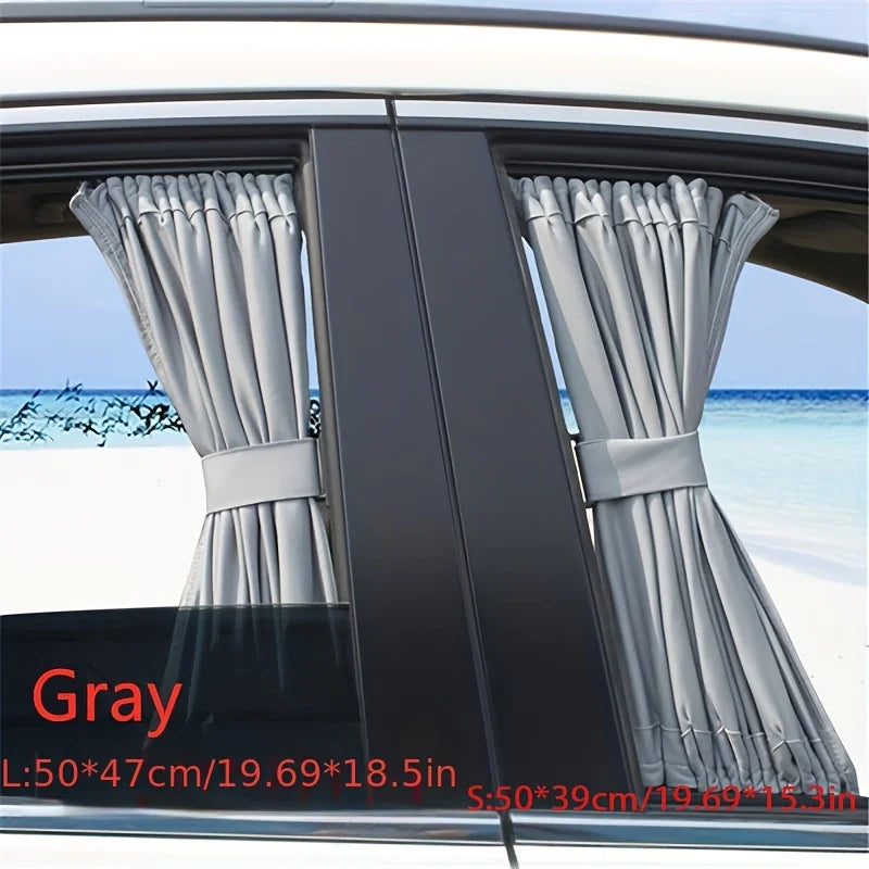 Car Window Shades 2pcs Universal Foldable Sun Visor UV Protection MyPetiteCar.com