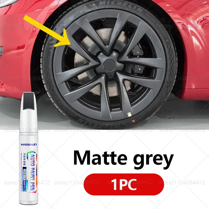 Tesla Wheel Scratch Repair Pen | Matte Black Dark Gun Gray Silver Multiple Colors Paint Pen MyPetiteCar.com