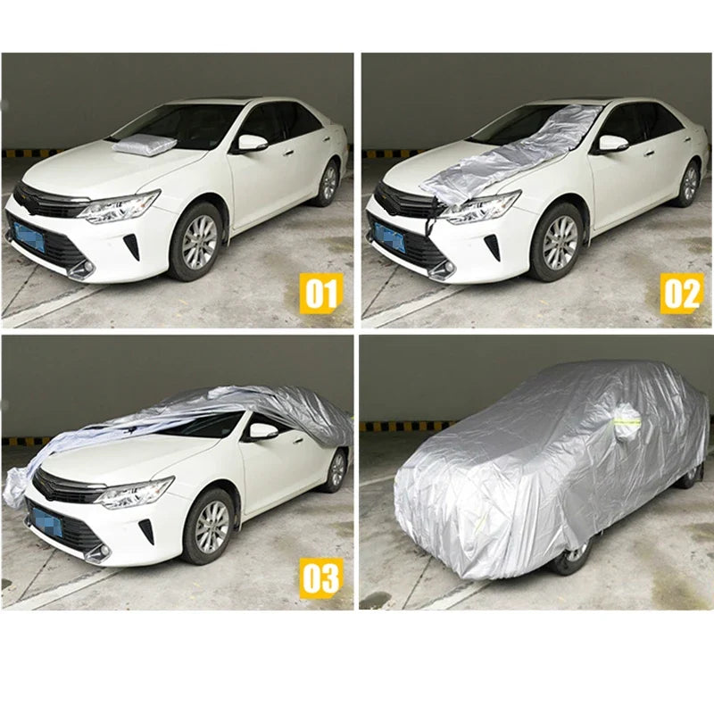 Universal Car Cover | All-Weather Outdoor Protection for Hatchback, Sedan, and SUV