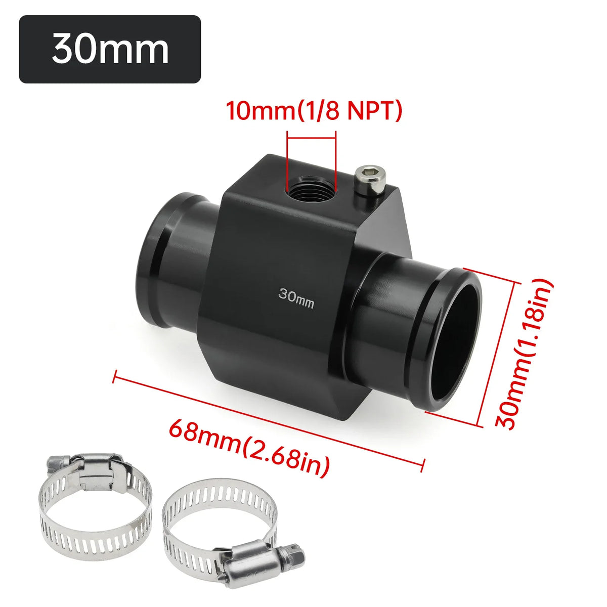 HD Universal Water Temperature Voltmeter Gauge | 2 in 1 Digital Car Gauge with Temp Sensor 10mm MyPetiteCar.com