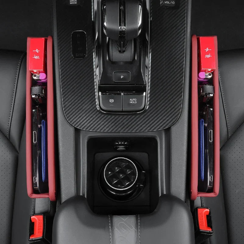 PU Leather Car Seat Gap Organizer Box