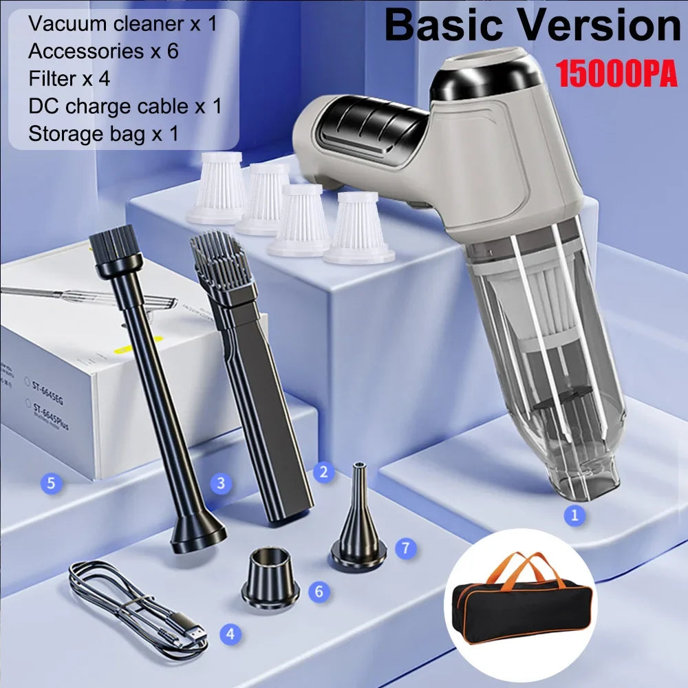 Wireless Car Vacuum Cleaner 95000PA | Cordless Handheld with Blower MyPetiteCar.com