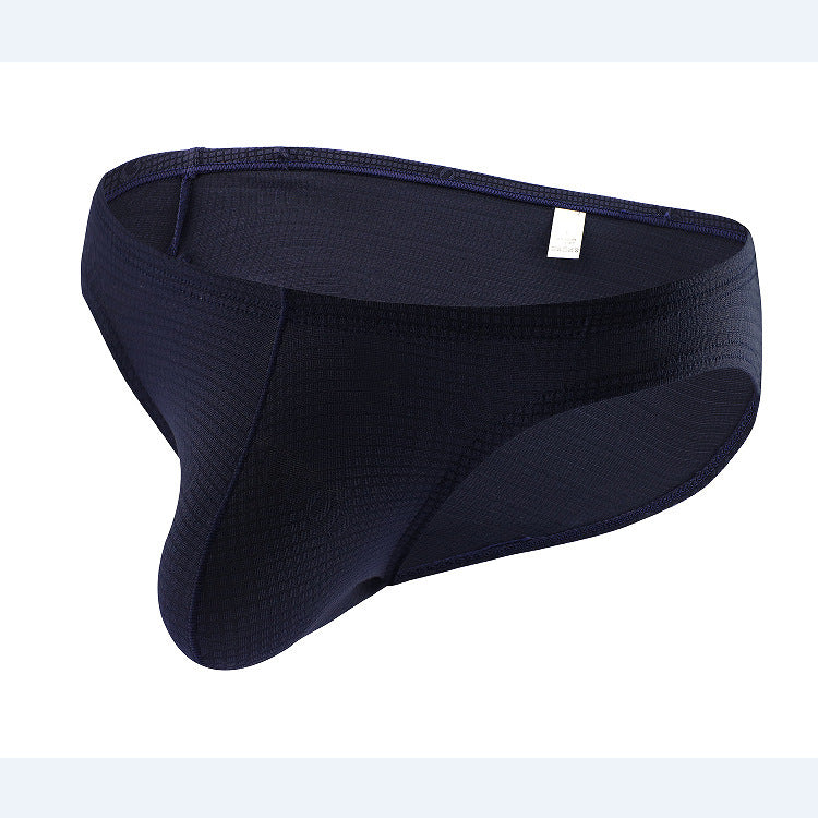 Men's Thick Ice Silk Solid Color Briefs