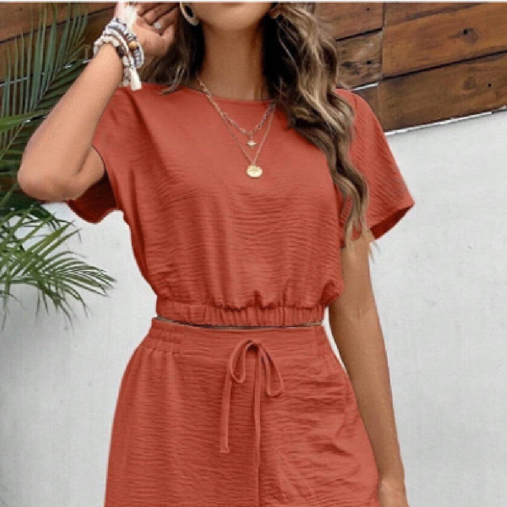 Women's Sleeveless Top Trousers Suit