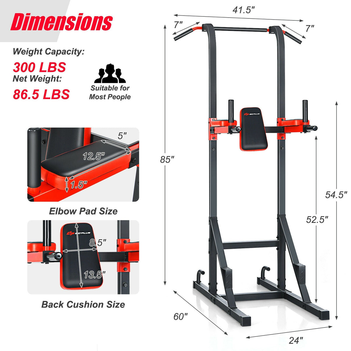 Multi-function Power Tower for Full-body Workout