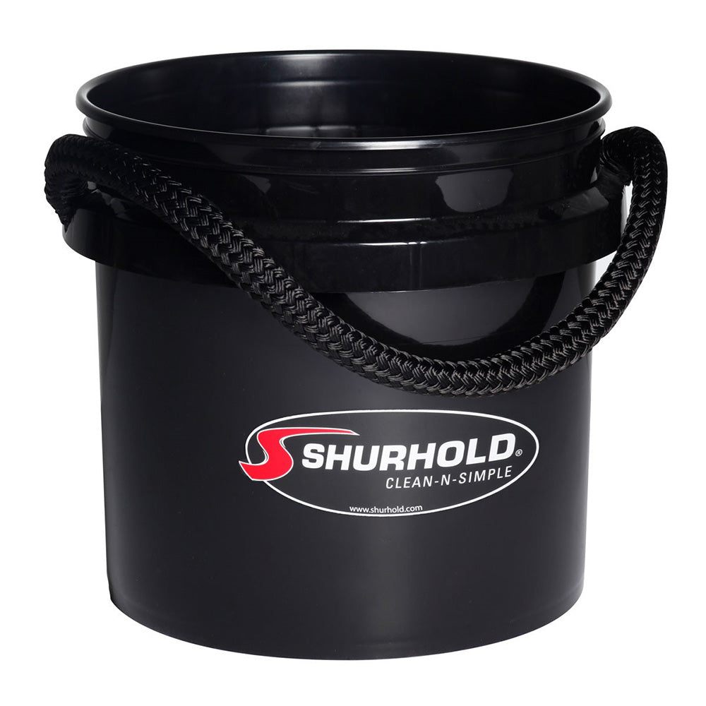 Shurhold Worlds Best Rope Handle Bucket - 3.5 Gallon - Black TRAPSKI