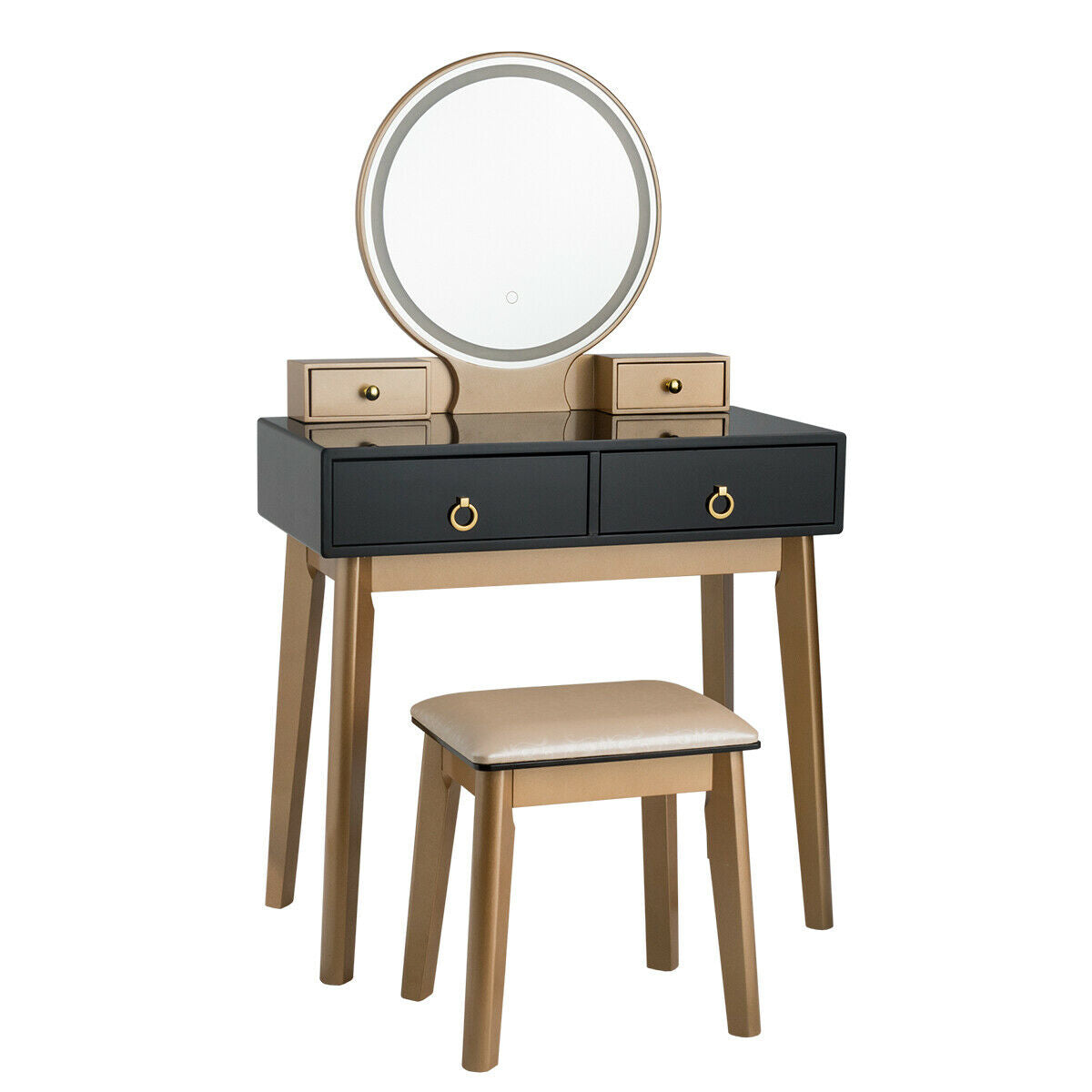 Makeup Vanity Table Set 3 Color Lighting Dressing Table