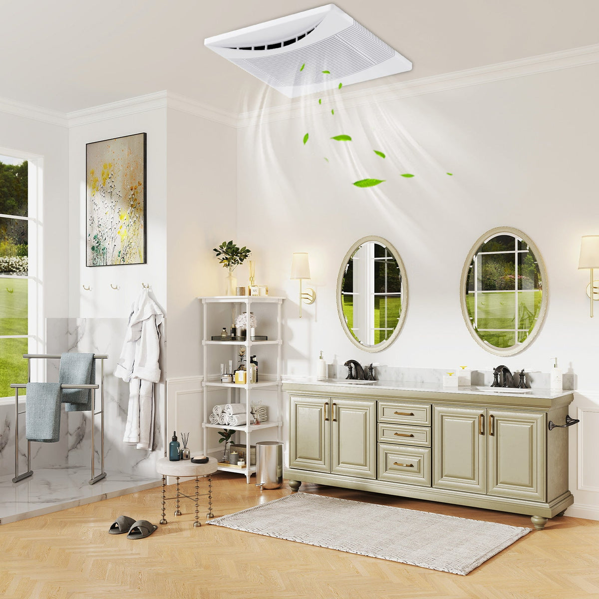 110 CFM Ceiling Mount Exhaust Ventilation Fan with Metal Housing