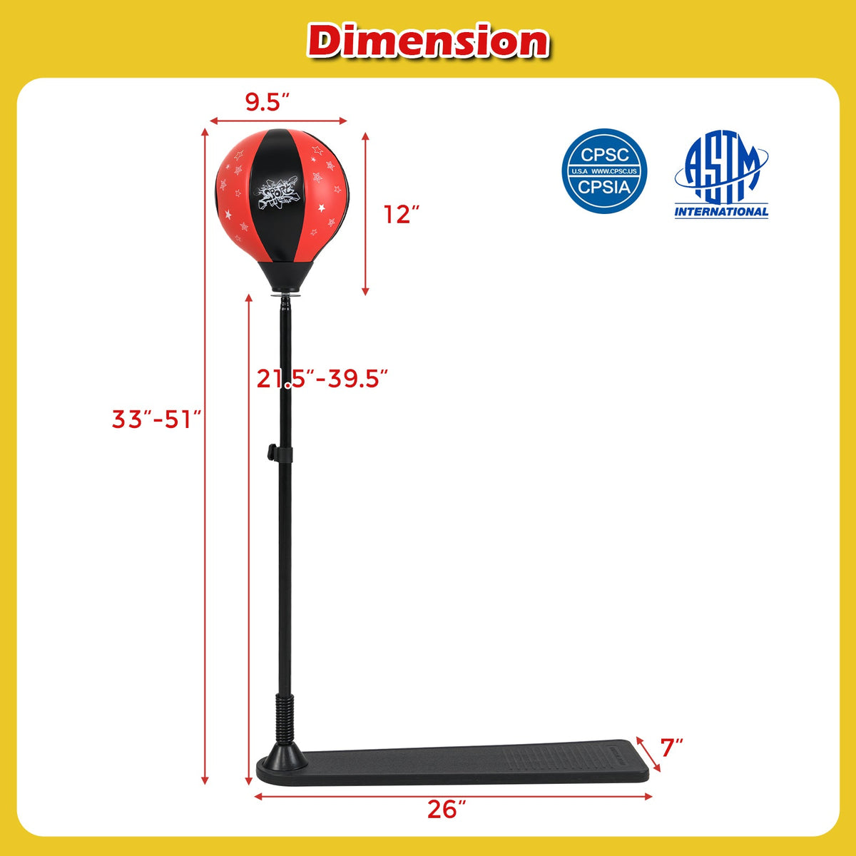 Kids Punching Bag with Adjustable Stand and Boxing Gloves GBruno Store