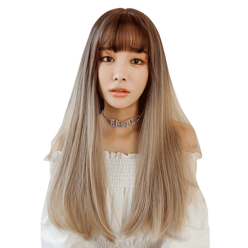 Fashion Realistic Long Straight Hair Wig