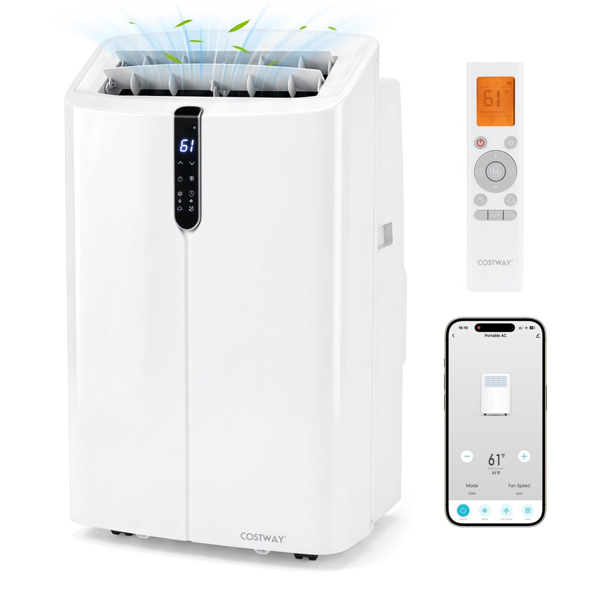 14000 BTU Smart Portable Air Conditioner with App & Voice Control DirectDeals