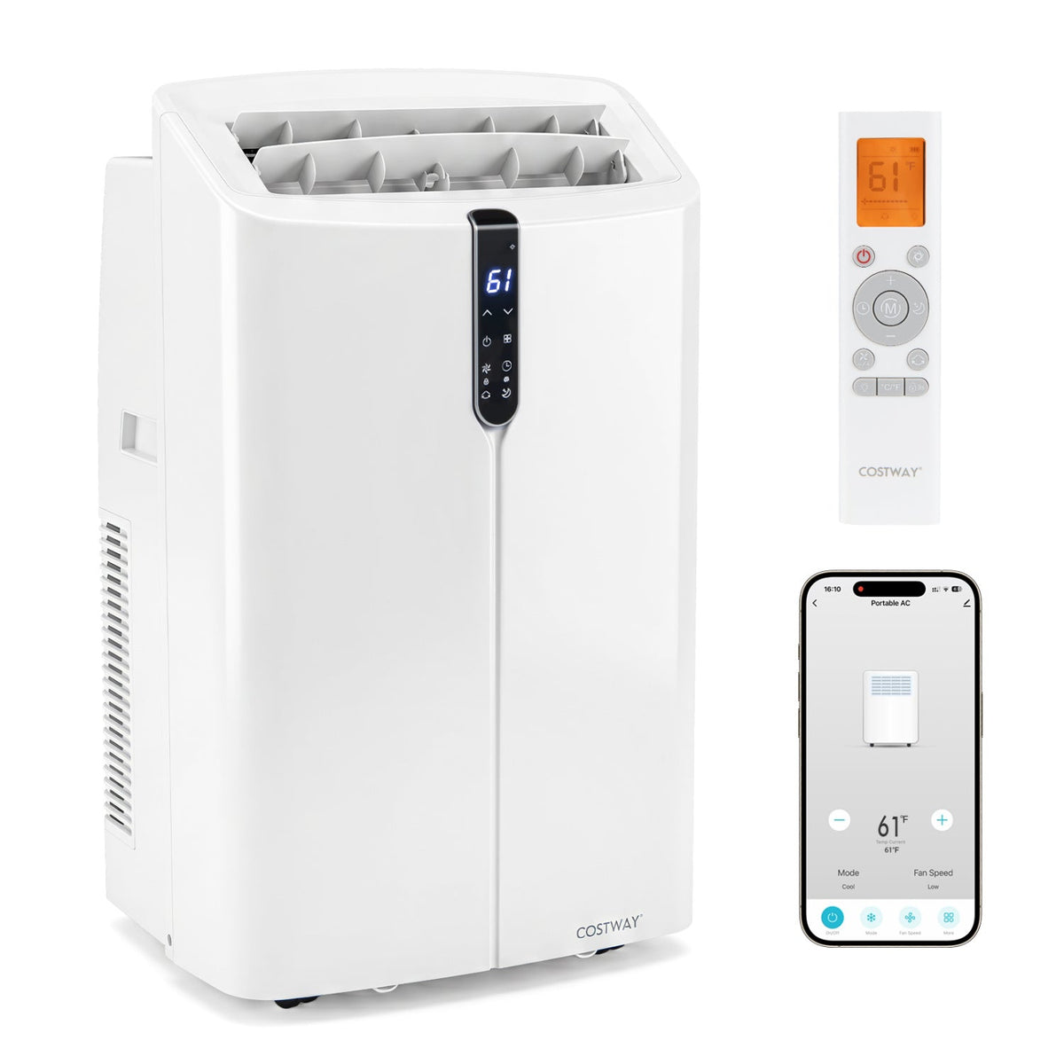 14000 BTU Smart Portable Air Conditioner with App & Voice Control DirectDeals