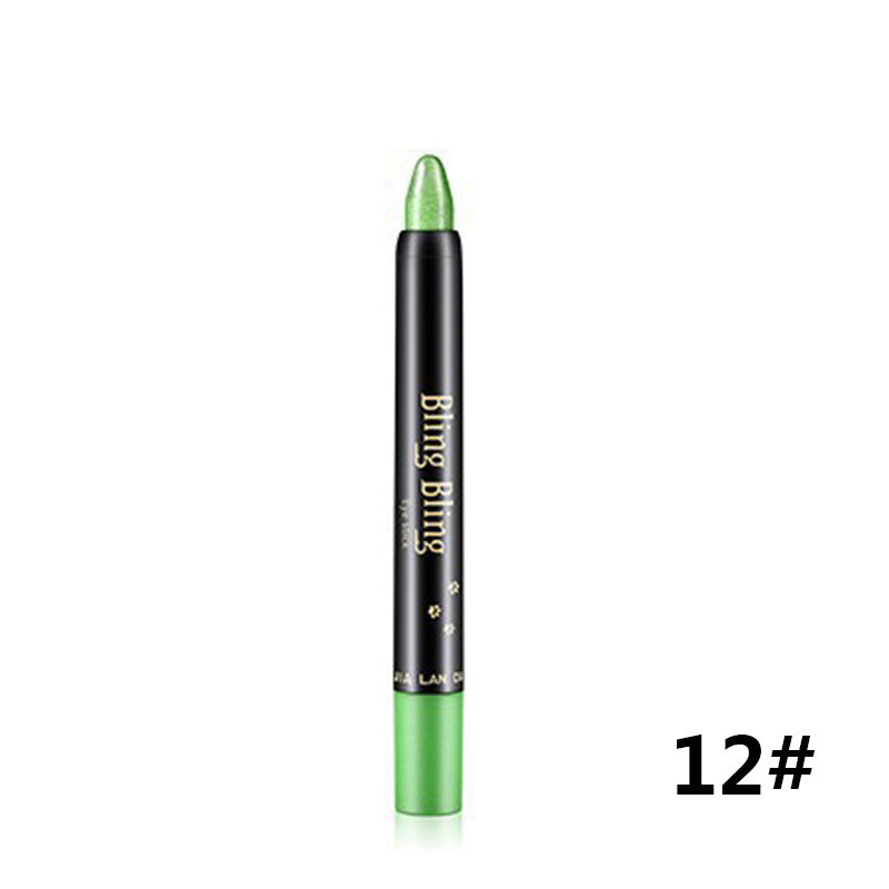 Pearlescent Silkworm Eyeshadow Pen: Waterproof, Long-Lasting, 15 Colors