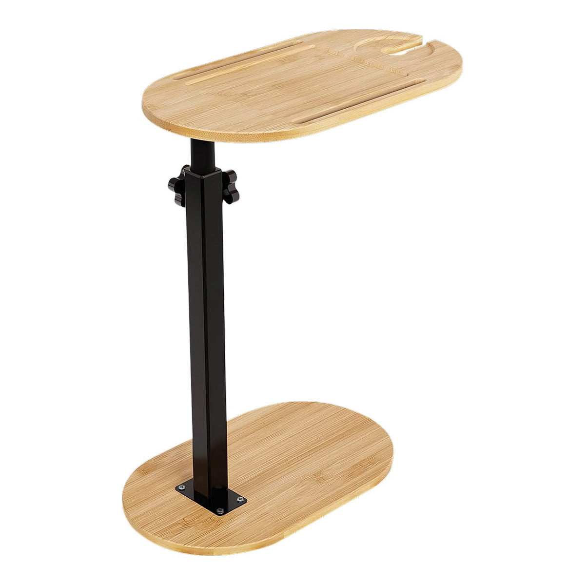C-Shaped Bathtub Tray Table With Adjustable Height 360¡ Rotatable Desktop Freestanding Bath Caddy Against Wall Couch Bed Sofa Side Table GBruno Store