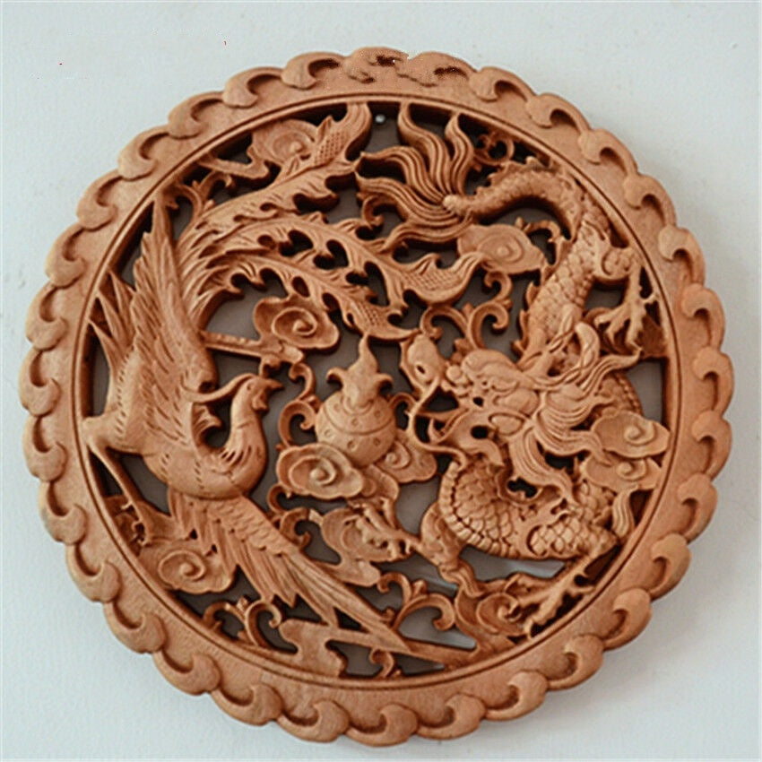 Wood Carving Pendant, Hollow Crafts