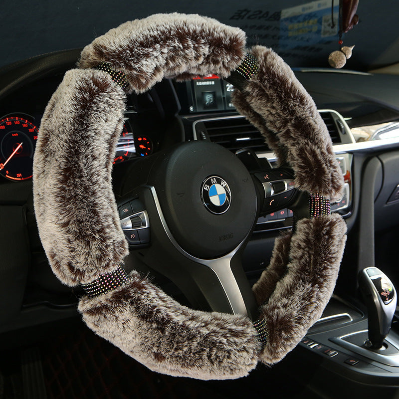 Winter Plush Car Steering Wheel Cover