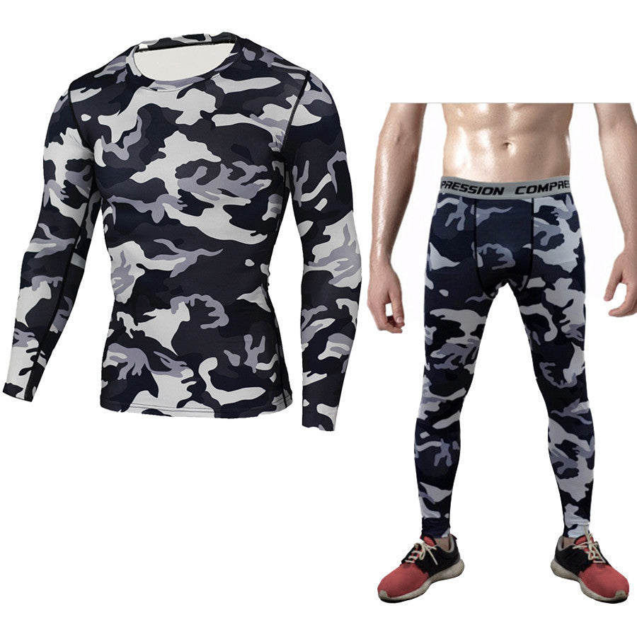Men's Camouflage Compression Set