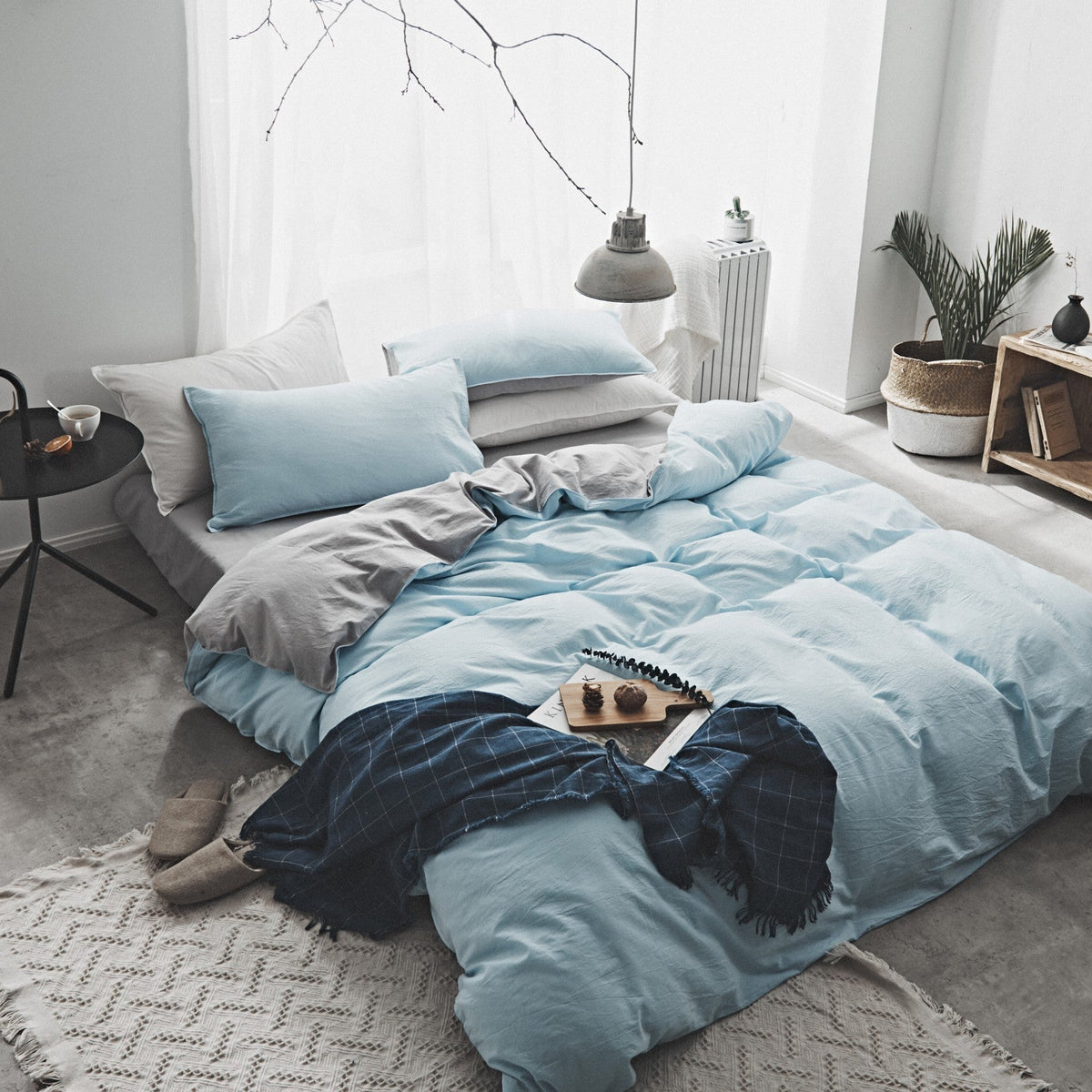 Washed Cotton Two-Piece Nordic Bedding Set