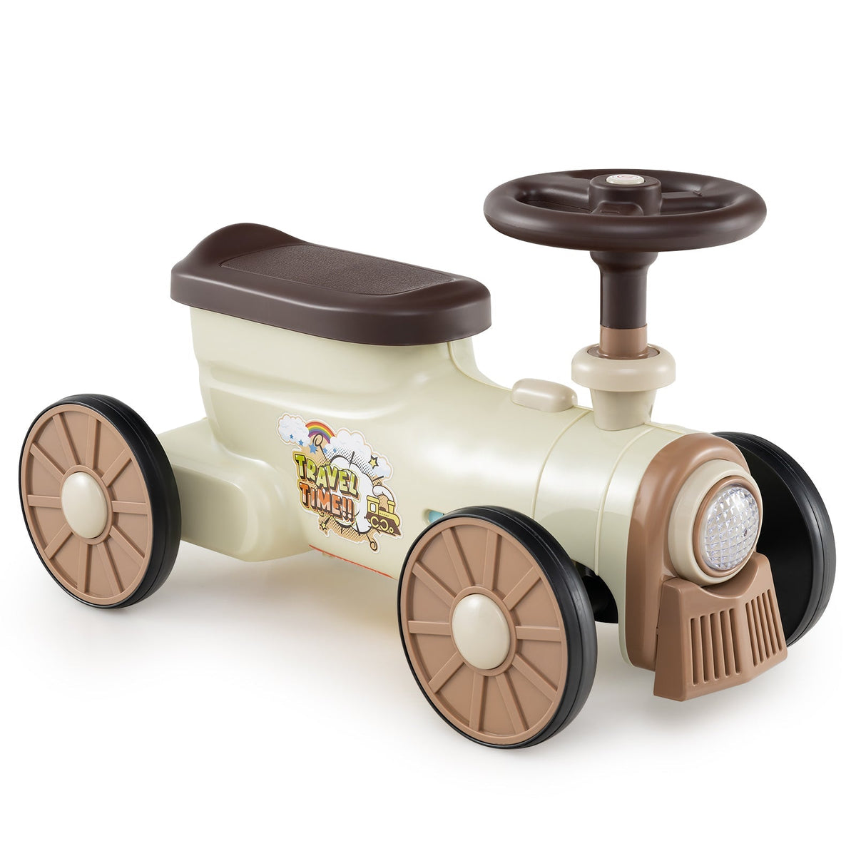 Ride on Toy with Steering Wheel and Train Whistle Sound Button GBruno Store