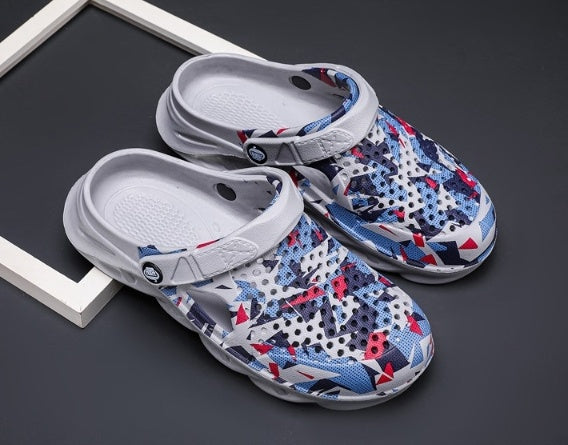 Men's Plus Size 45 Beach Hole Sandals with Ankle Strap