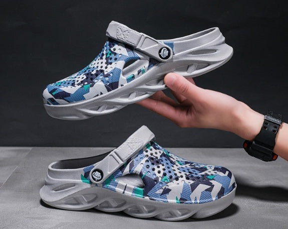 Men's Plus Size 45 Beach Hole Sandals with Ankle Strap