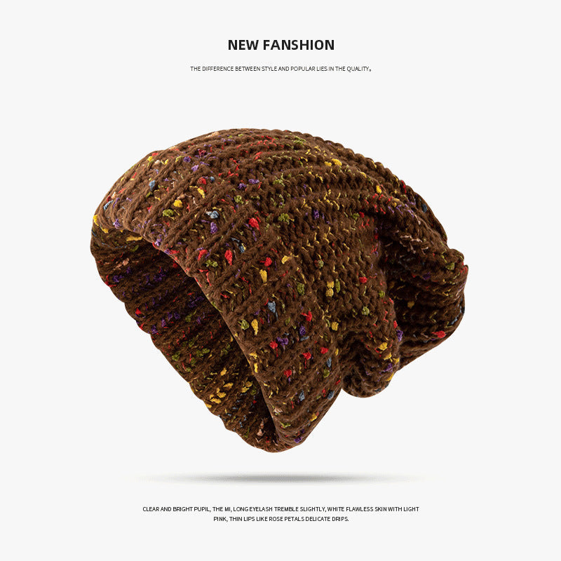 Women's Mixed Color Thermal Knitting Sleeve Cap