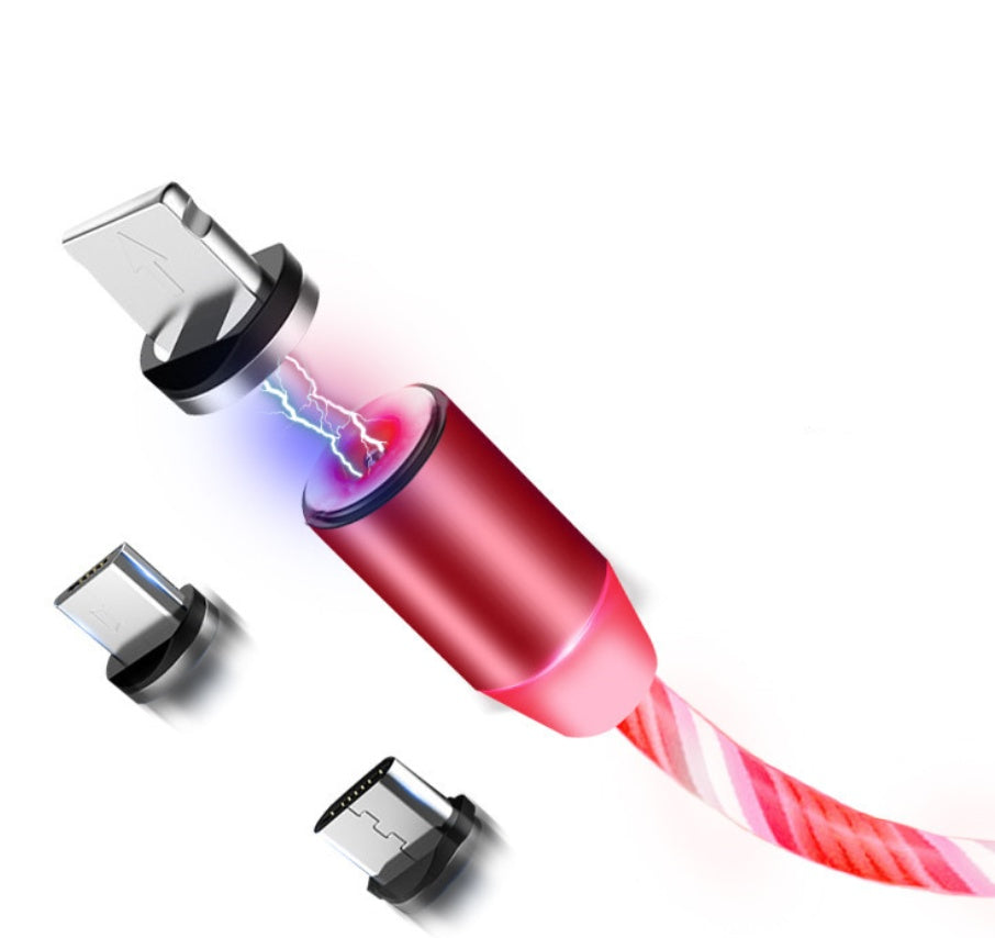 Magnetic Flowing Light Data Cable iPhone Android Type-C
