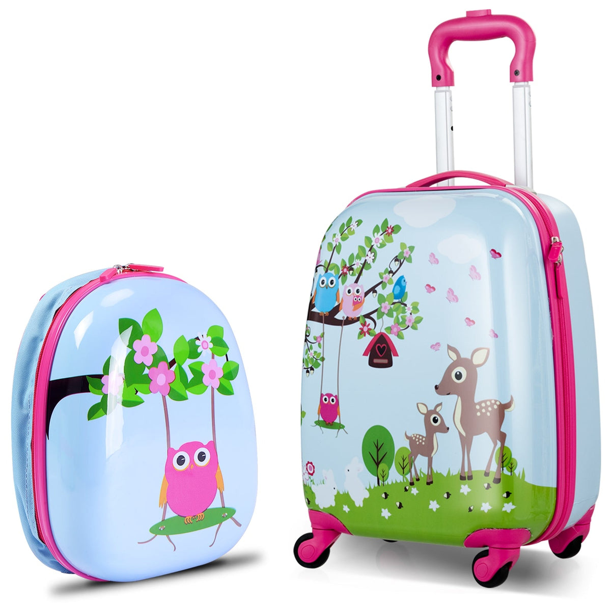 2 Pieces ABS Kids Suitcase Backpack Luggage Set GBruno Store