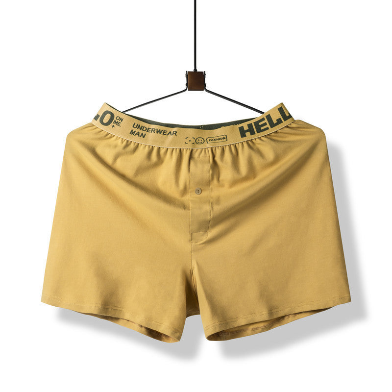 HELLO Men's Pure Cotton Loose Boxer Pants