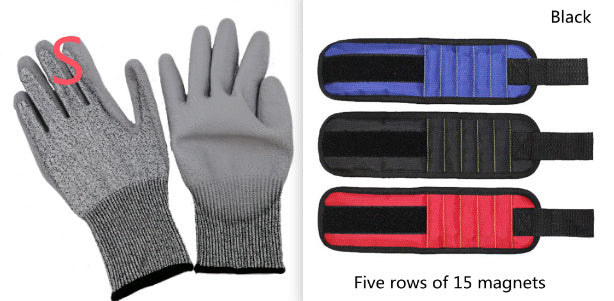 Fifteen Compartment Magnetic Wristband Tool Holder