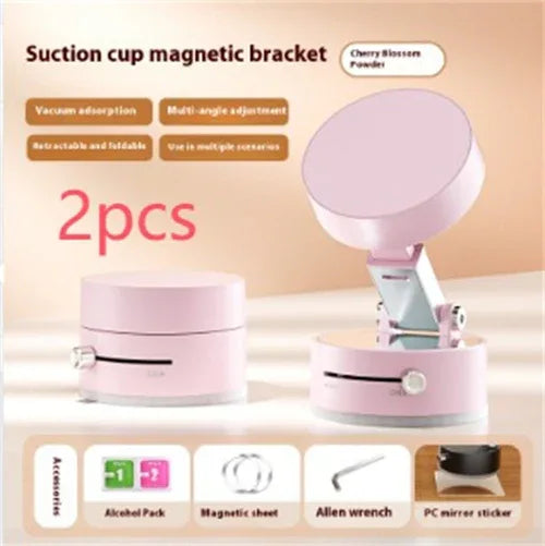 Foldable Magnetic Vacuum Car Phone Holder Foldable Suction Cup With