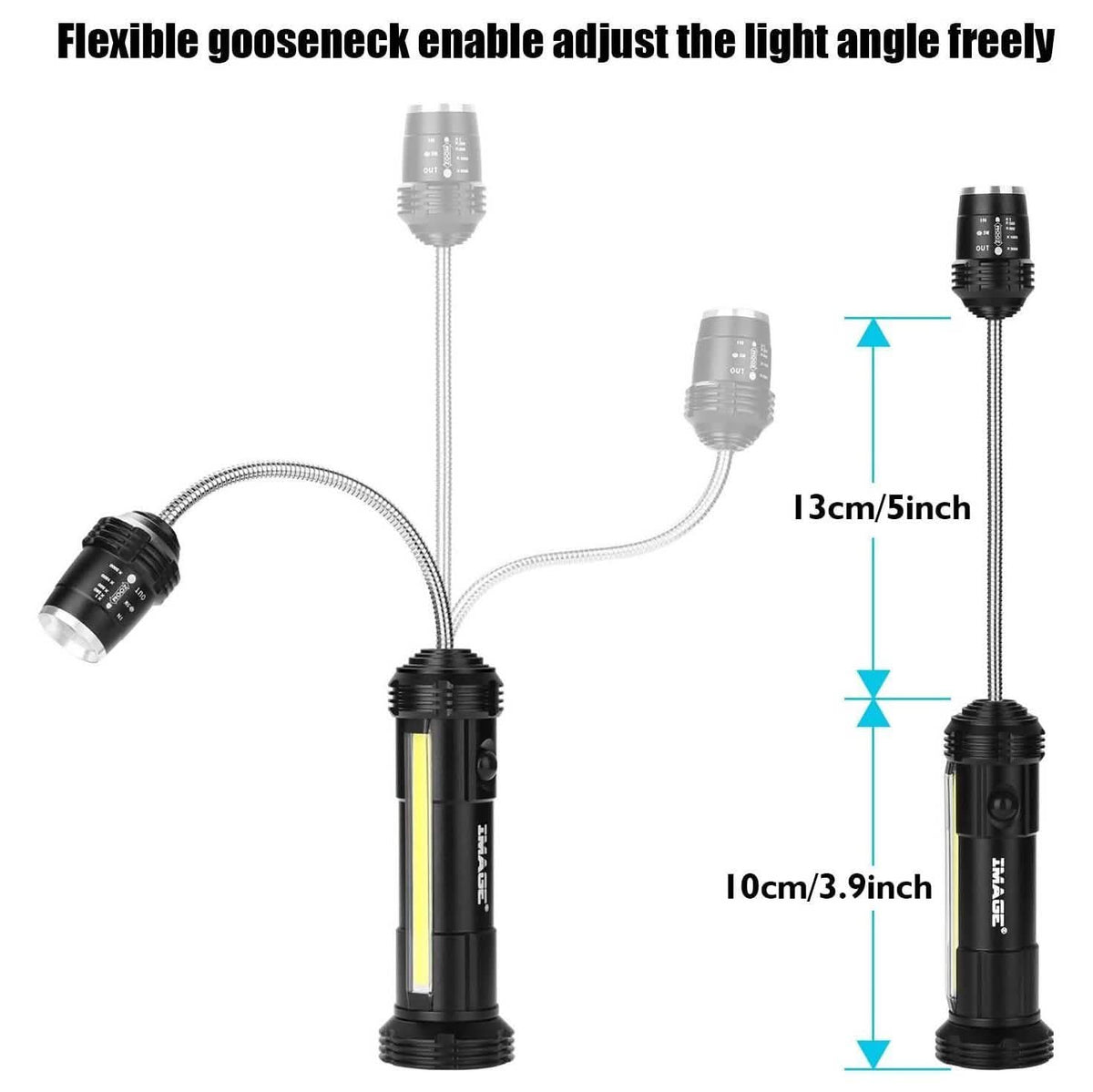 2-Pack: 360º Gooseneck LED Magnetic Base Lamp